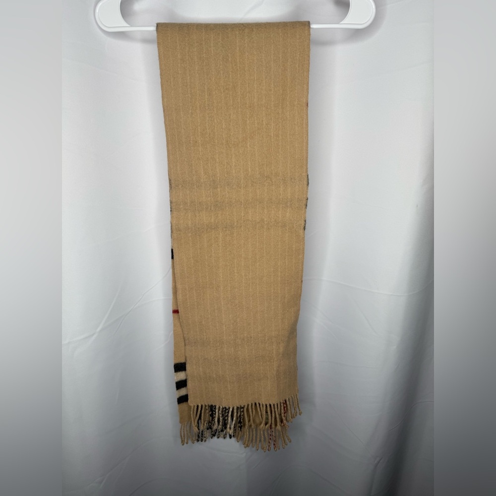 Burberry Beige Check Cashmere /wool blend unisex scarf - Picture 5 of 8